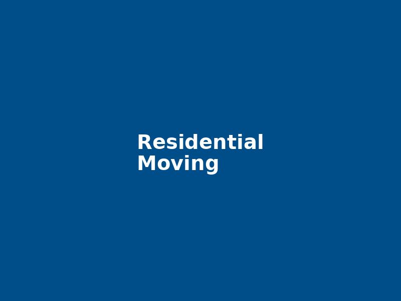 Residential Moving Services